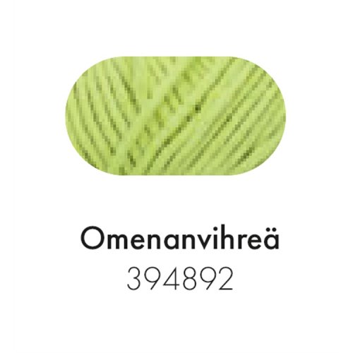 Your Cotton lanka 50g omenanvihreä, hinta 2,32€